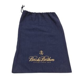 Brooks Brothers Navy Blue Drawstring Dust Bag Pouch 14x10 Logo Shoes Handbag